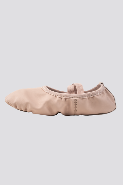 PU LEATHER BALLET SHOES- Split Sole No Drawstring-Pink