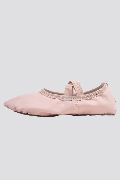 PU LEATHER BALLET SHOES- Full Sole No Drawstring-Black